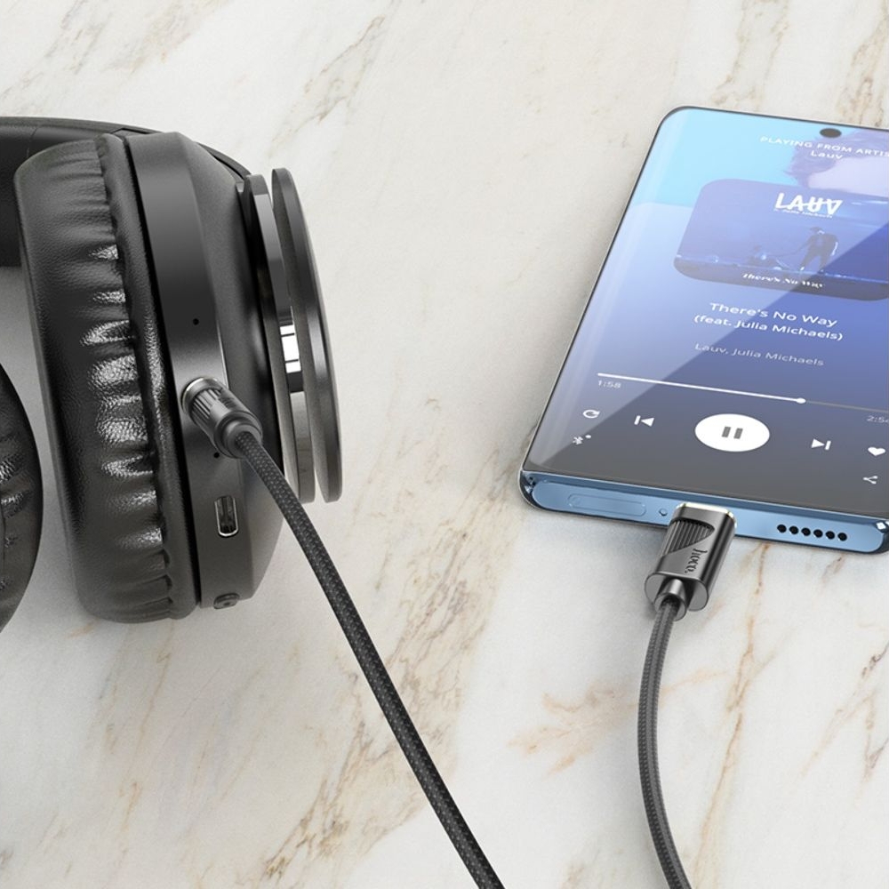 AUX ������ Hoco UPA30 Type-C to Jack 3.5 1m black