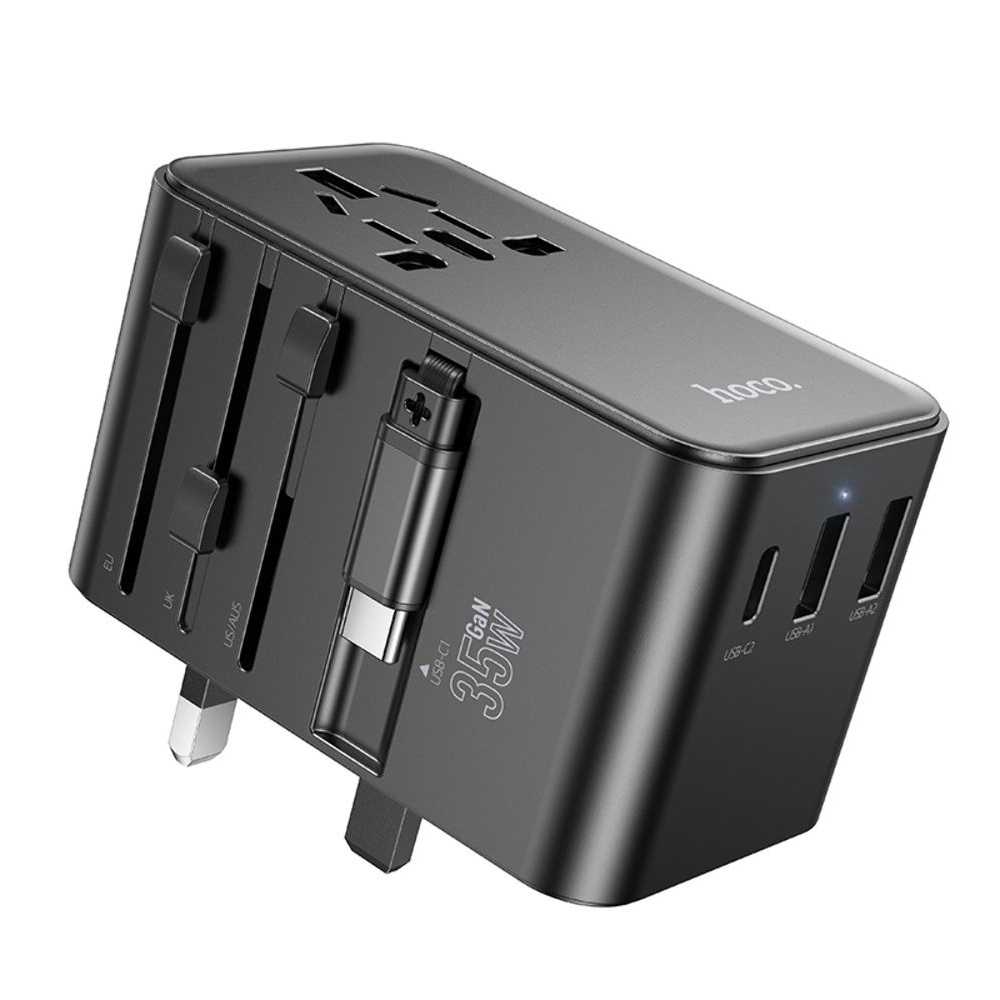 ������� �������� ���������� ���������� Hoco AC18 2 USB/ Type-C PD 35W black