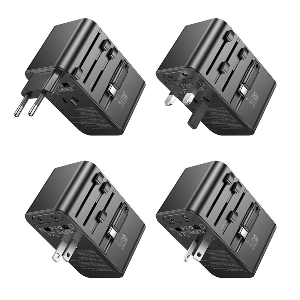 ������� �������� ���������� ���������� Hoco AC18 2 USB/ Type-C PD 35W black