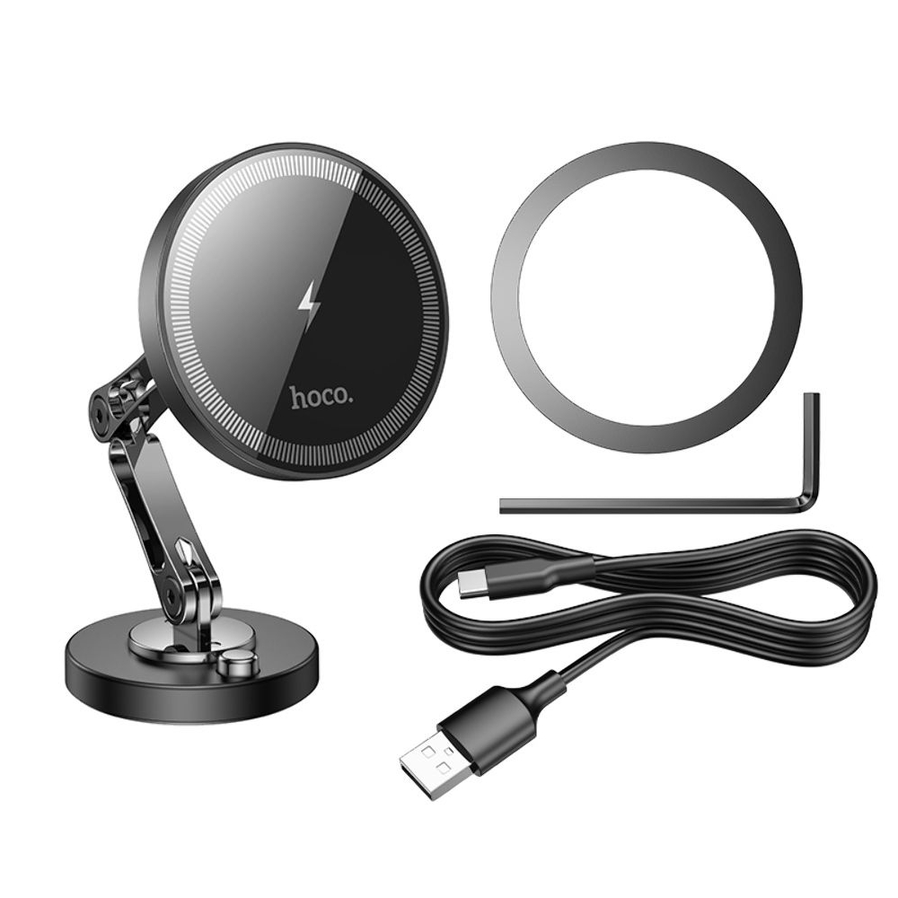 ������������� Hoco HW26 ��������� � ������������ �������� 15W black metal gray