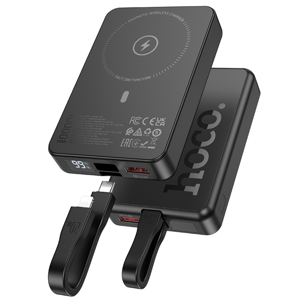 Power bank Hoco Q24 10000mAh 22.5W PD 20W ��������� � �������� ������������ ������� black
