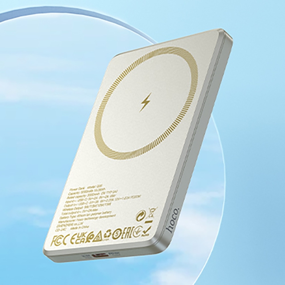 Power bank Hoco Q26 5000mAh PD 20W ��������� � �������� ������������ ������� titanium gold