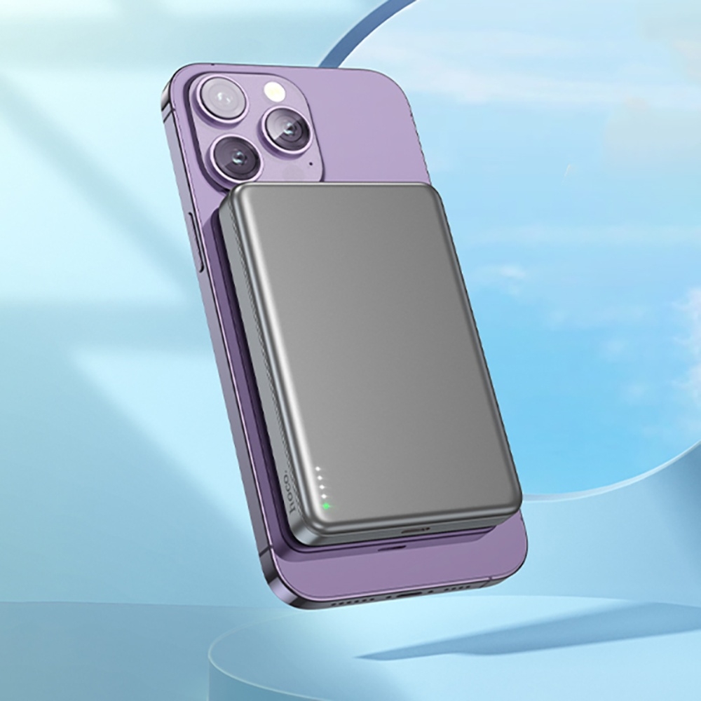 Power bank Hoco Q26A 10000mAh PD 20W ��������� � �������� ������������ ������� metal gray