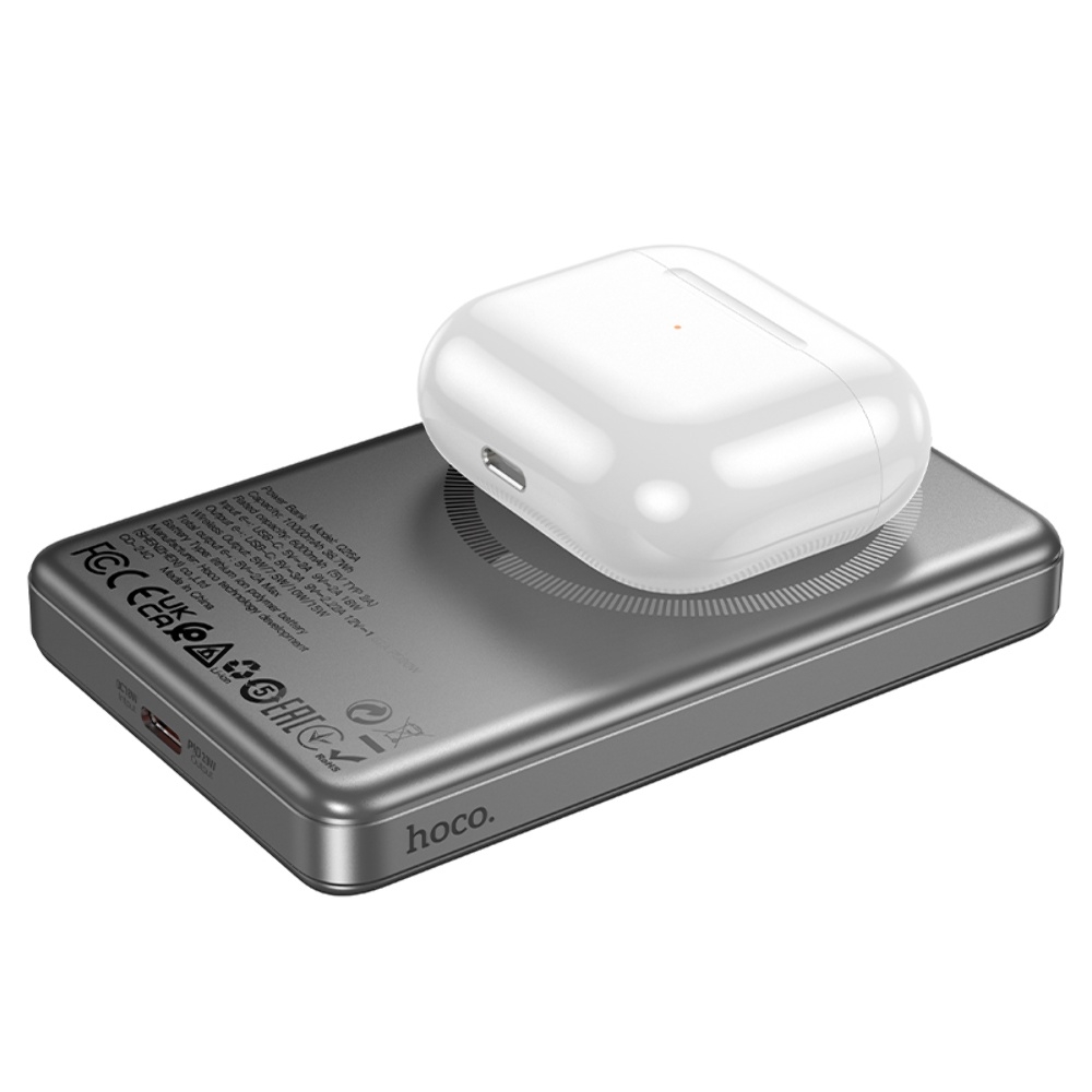 Power bank Hoco Q26A 10000mAh PD 20W ��������� � �������� ������������ ������� metal gray