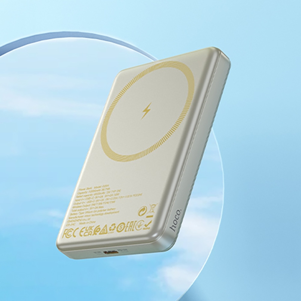 Power bank Hoco Q26A 10000mAh PD 20W ��������� � �������� ������������ ������� titanium gold