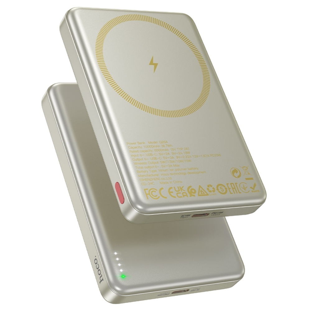 Power bank Hoco Q26A 10000mAh PD 20W ��������� � �������� ������������ ������� titanium gold
