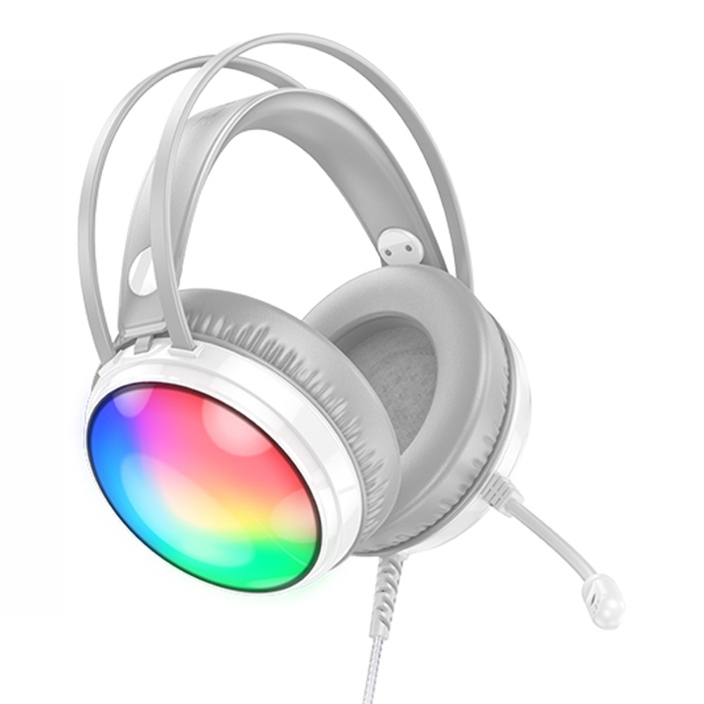 �������� ��������� Borofone BO108 ������� � ���������� � LED ���������� Jack 3.5 white