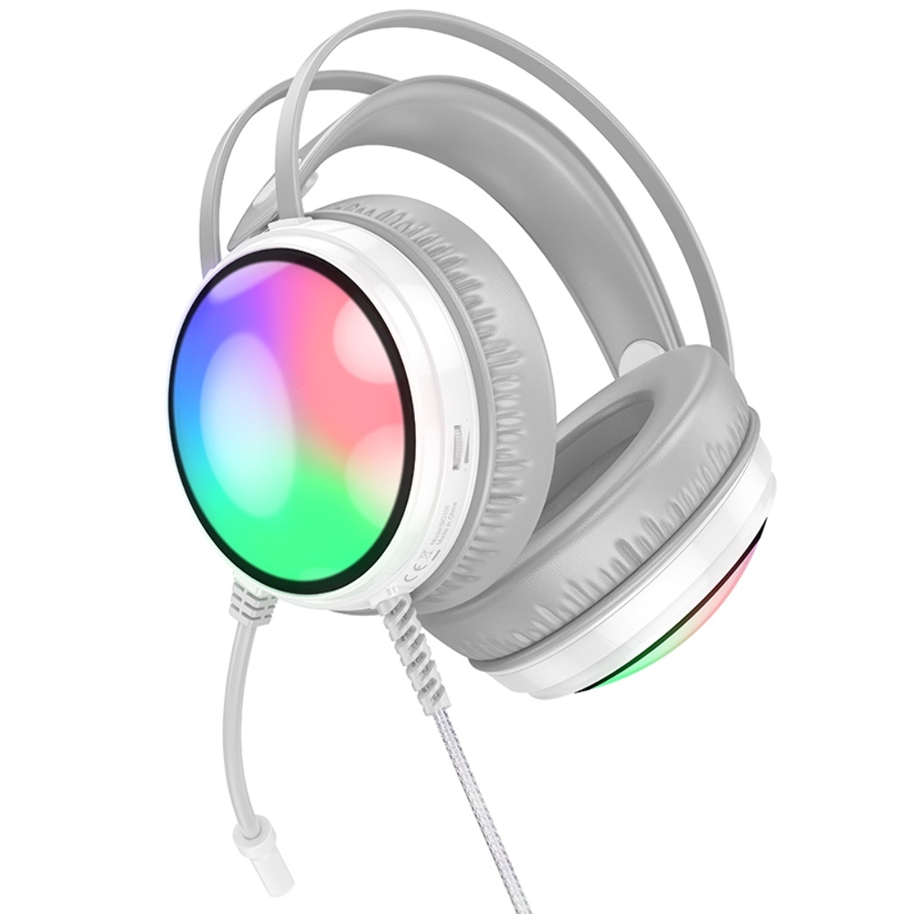 �������� ��������� Borofone BO108 ������� � ���������� � LED ���������� Jack 3.5 white