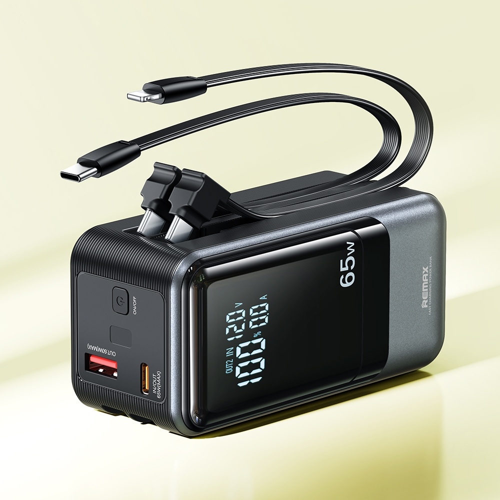 Power bank Remax RPP-59 20000mAh 65W+60W PD+QC + ������ Type-C/ Lightning �����