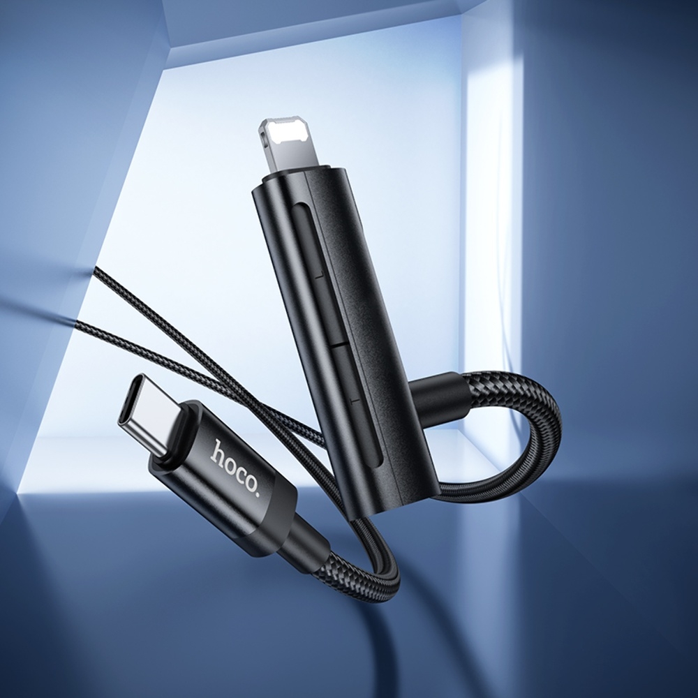 ������ Hoco U135 2�1 Type-C to Lightning/ Type-C 1.2m black