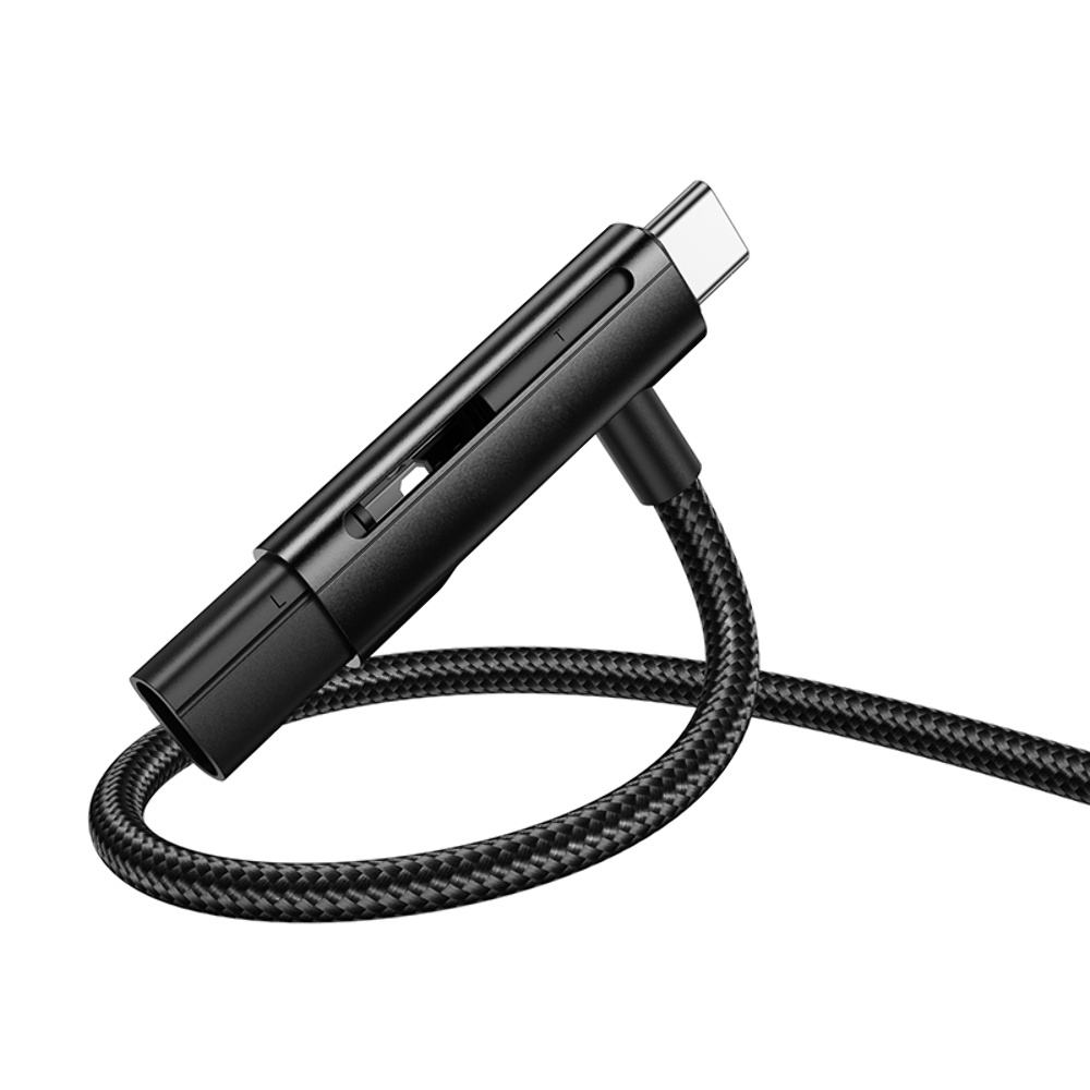 ������ Hoco U135 2�1 USB to Lightning/ Type-C 1.2m black