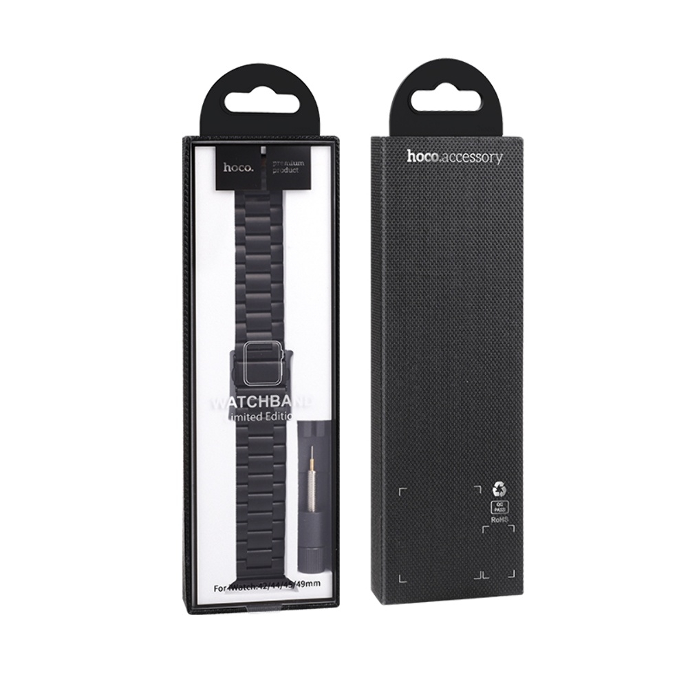 ������� ������������� Hoco iWatch WA10 three-bead 38/ 40/ 41mm black