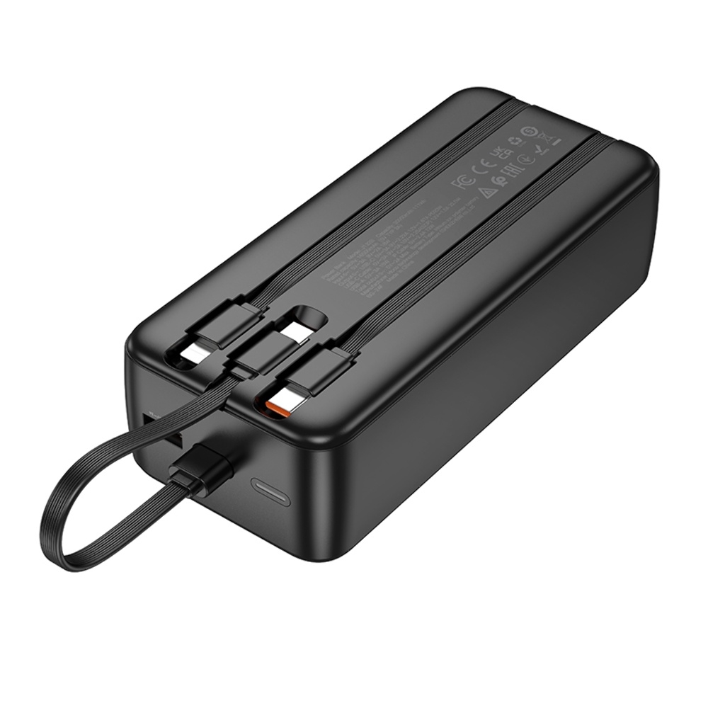Power bank Hoco J132B 30000mAh 22.5W+ PD 20W + ������ 3�1 Type-C/ Lightning/ MicroUSB black