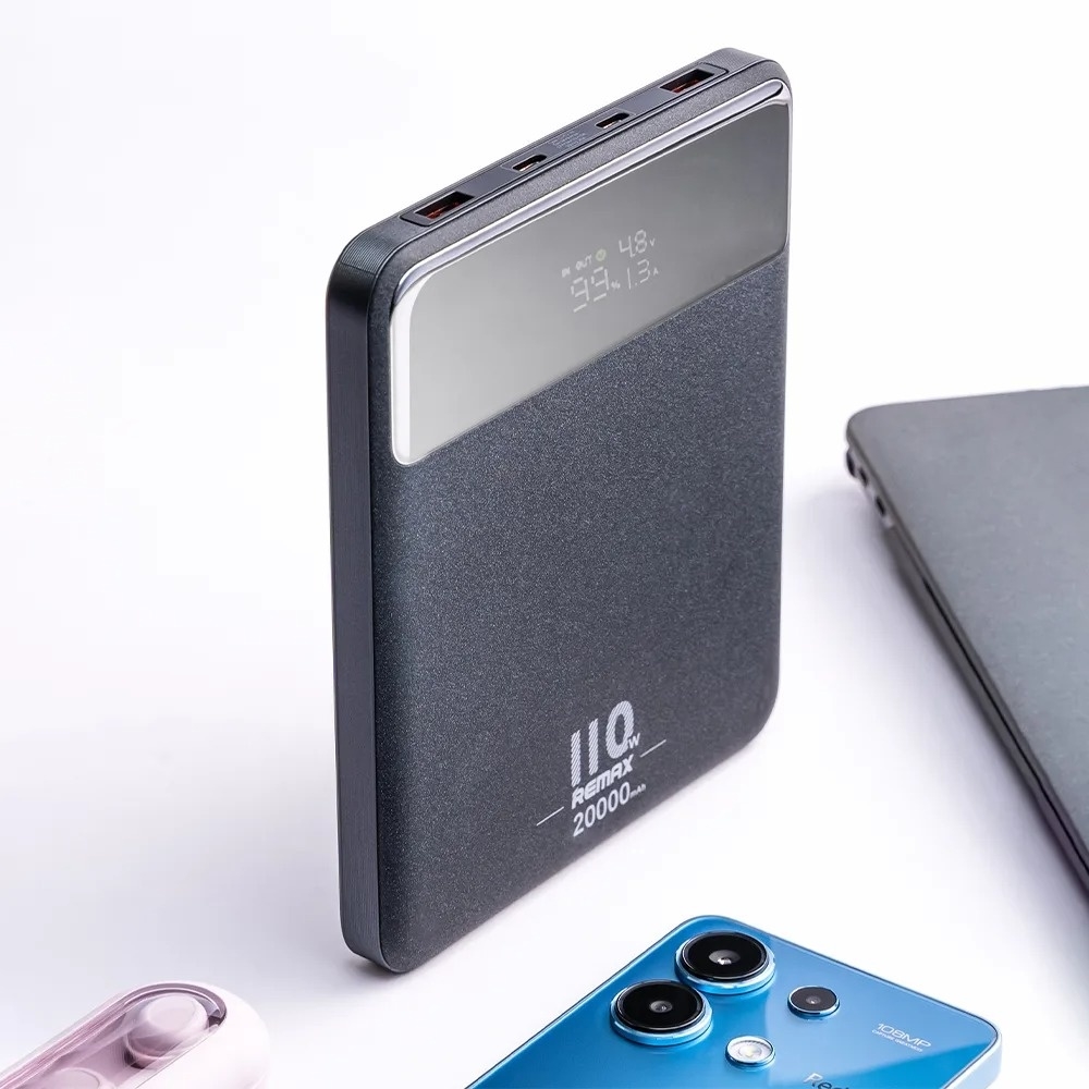 Power bank Remax RPP-669 20000mAh 110W (65W + 40W) PD+QC + ������ Type-C 100W black
