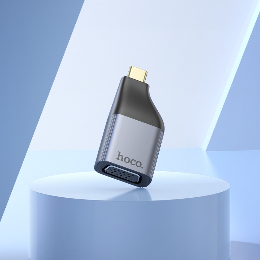 ������� ���������� Hoco UA34 Type-C to VGA metal grey