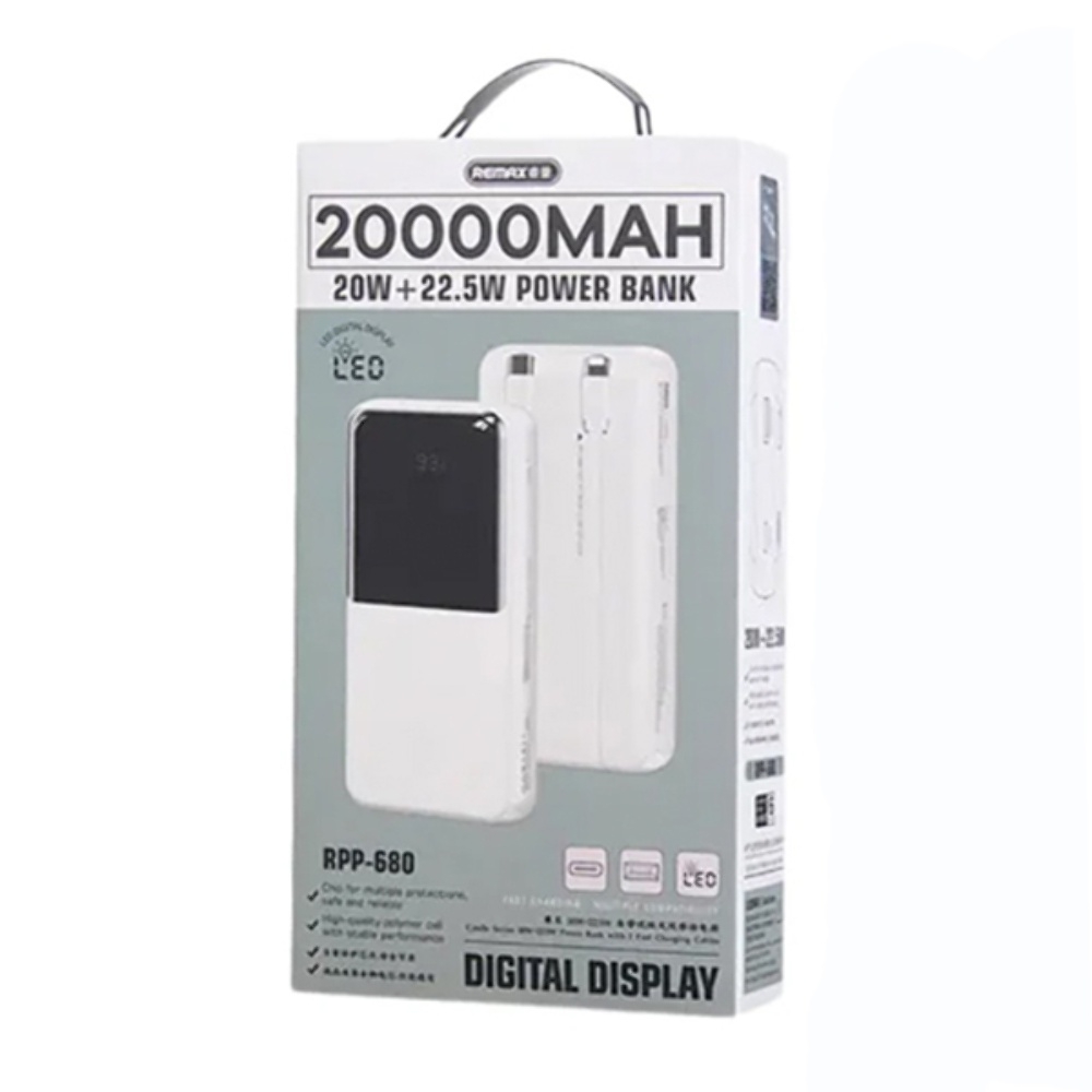 Power bank Remax RPP-680 20000mAh 22W white