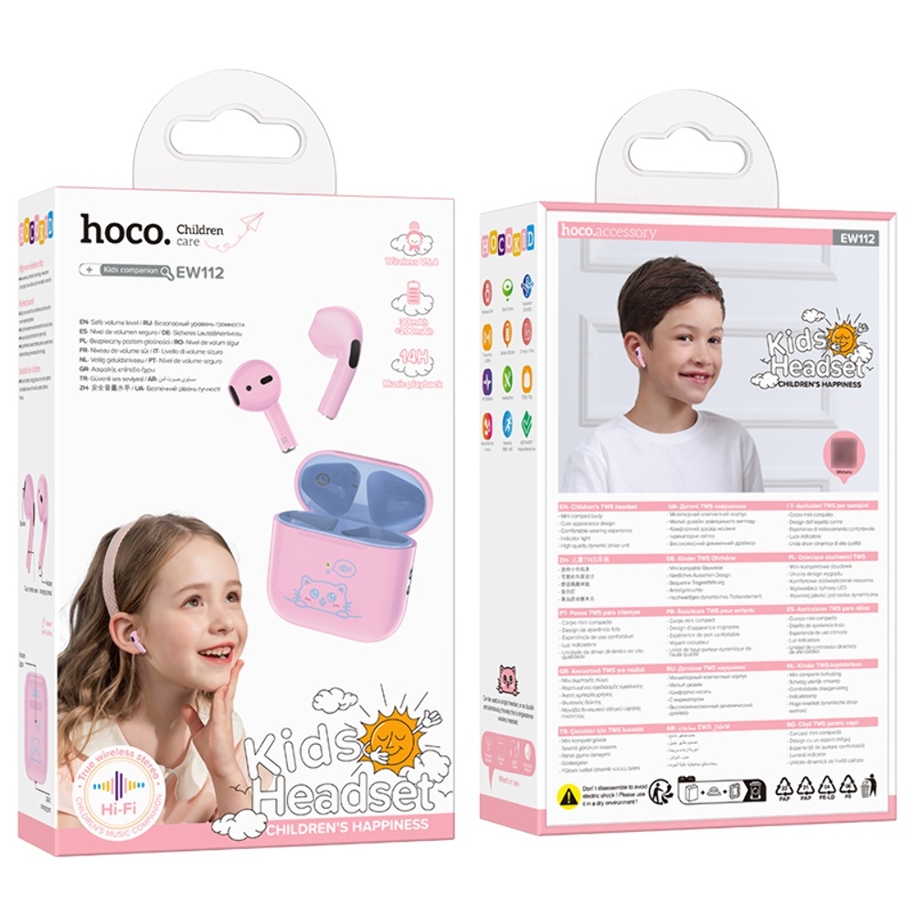 ������������ TWS �������� Hoco EW112 �������� ������� pink