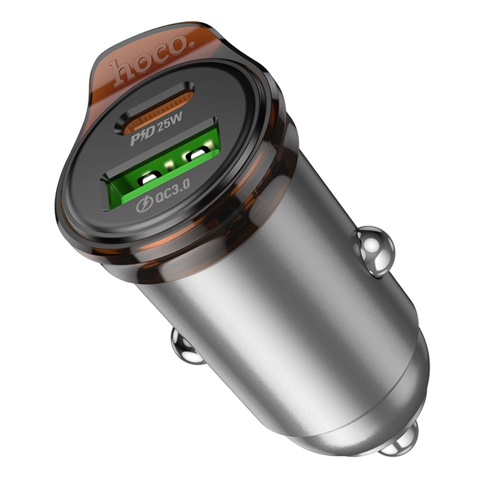 ������������� �������� ���������� Hoco NZ16A USB/ Type-C 43W PD QC 25W metal grey