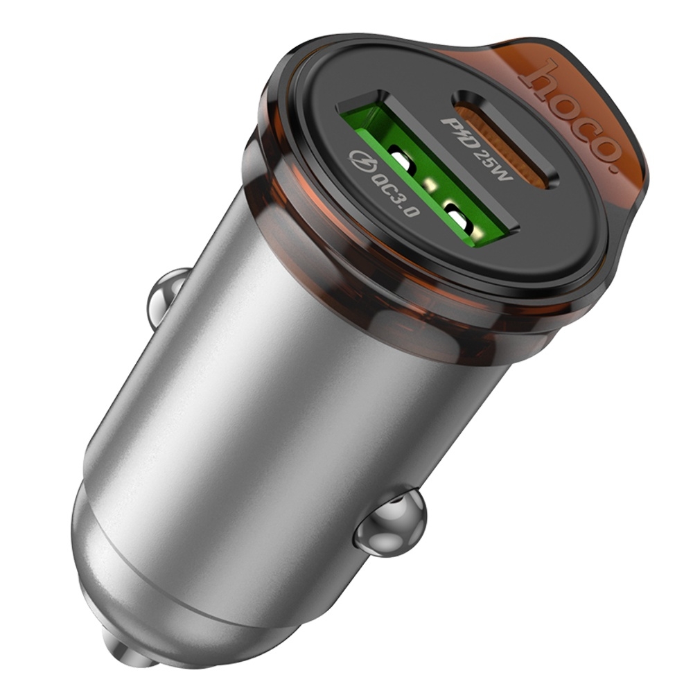 ������������� �������� ���������� Hoco NZ16A USB/ Type-C 43W PD QC 25W metal grey