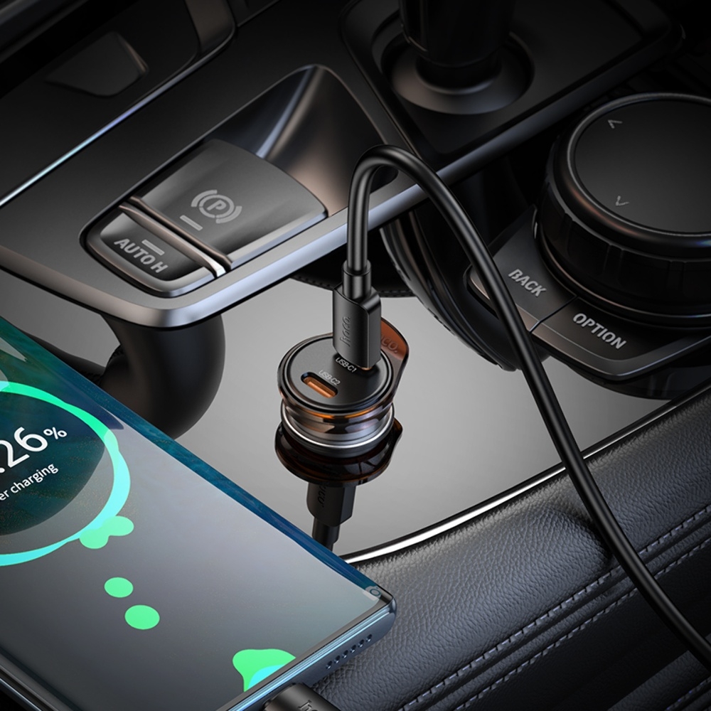 ������������� �������� ���������� Hoco NZ16B 2 Type-C PD 45W metal grey + ������ Type-C to Type-C