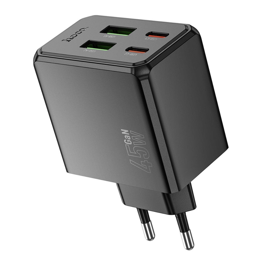 ������� �������� ���������� Hoco CS18A 2 USB/ 2 Type-C PD 45W black