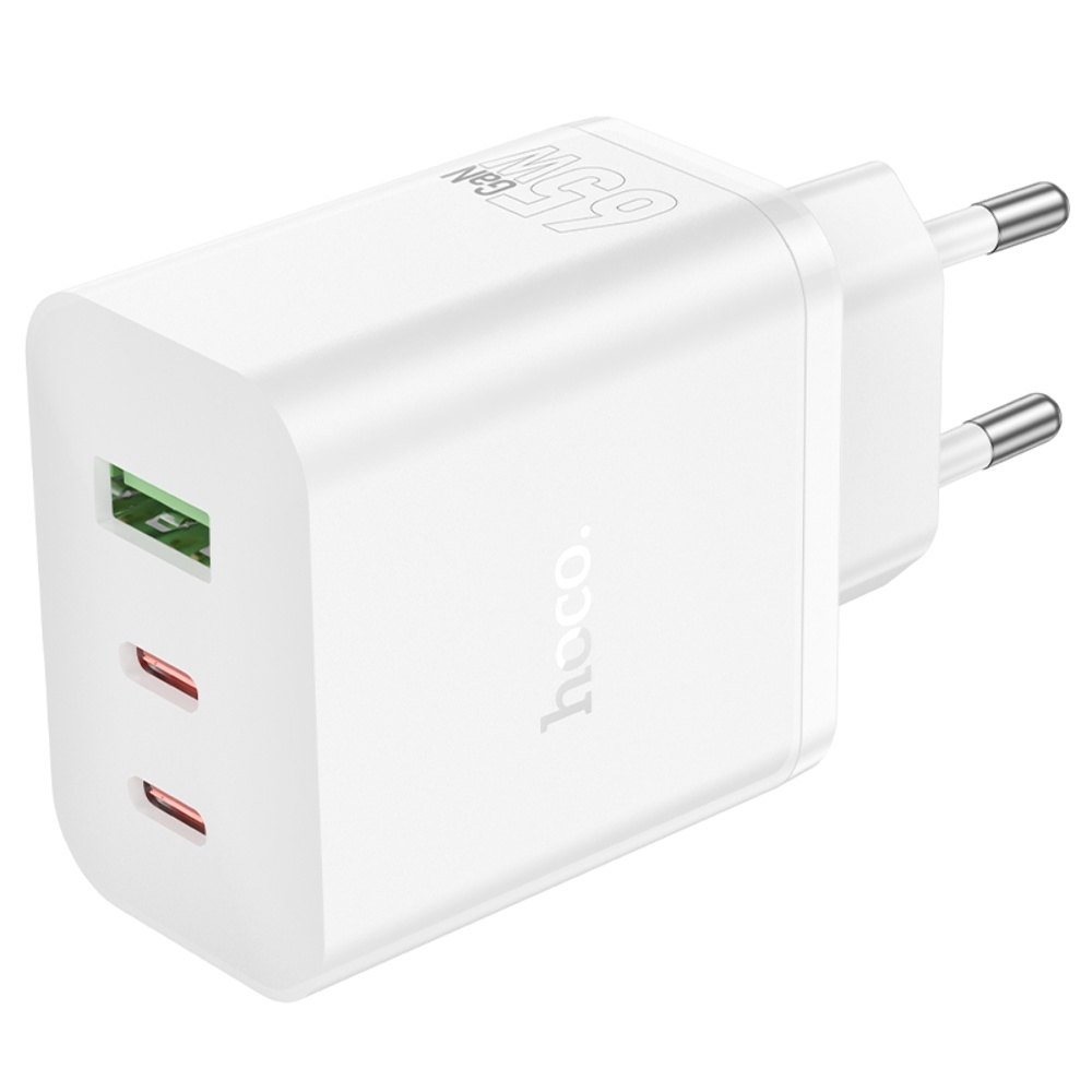 ������� �������� ���������� Hoco N51 USB/ 2 Type-C PD 65W white
