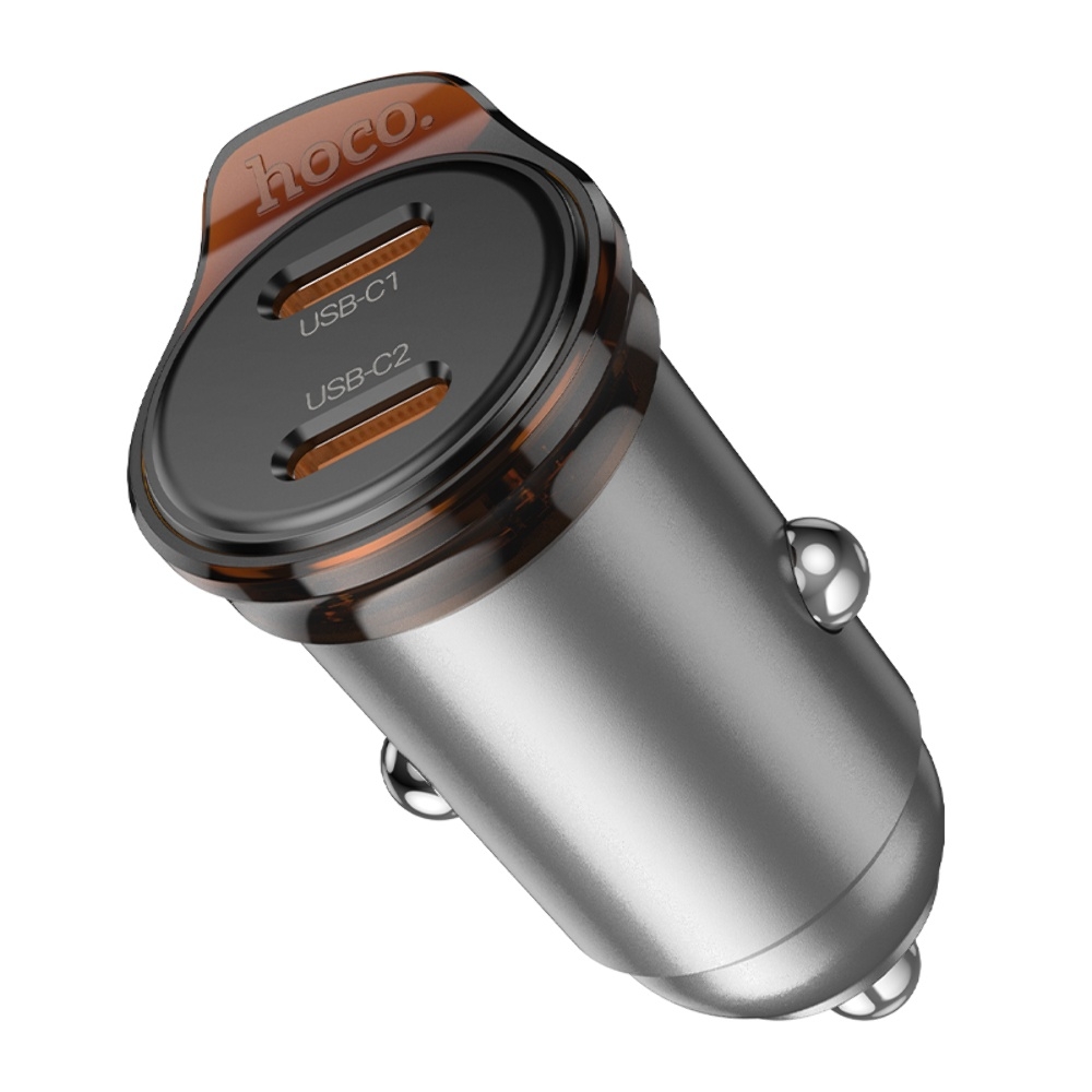 ������������� �������� ���������� Hoco NZ16B 2 Type-C PD 45W metal grey