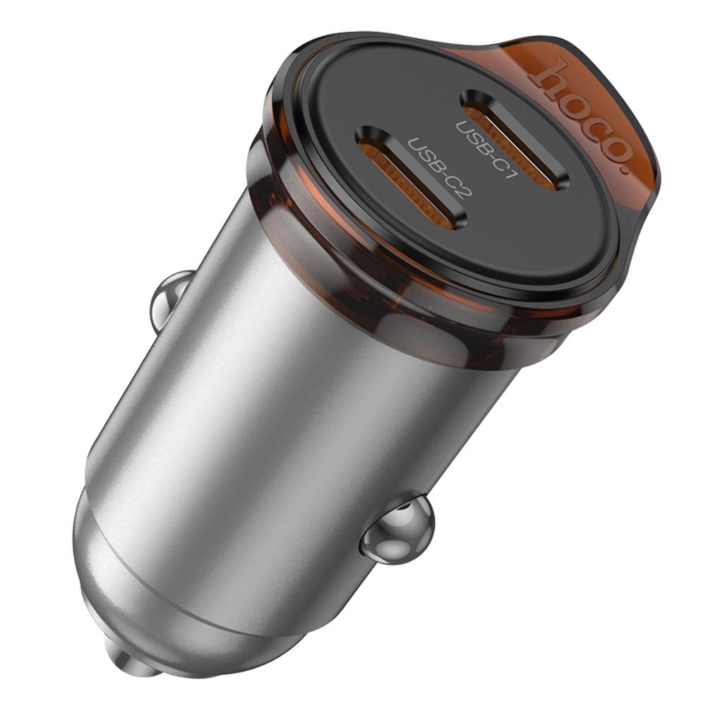 ������������� �������� ���������� Hoco NZ16B 2 Type-C PD 45W metal grey