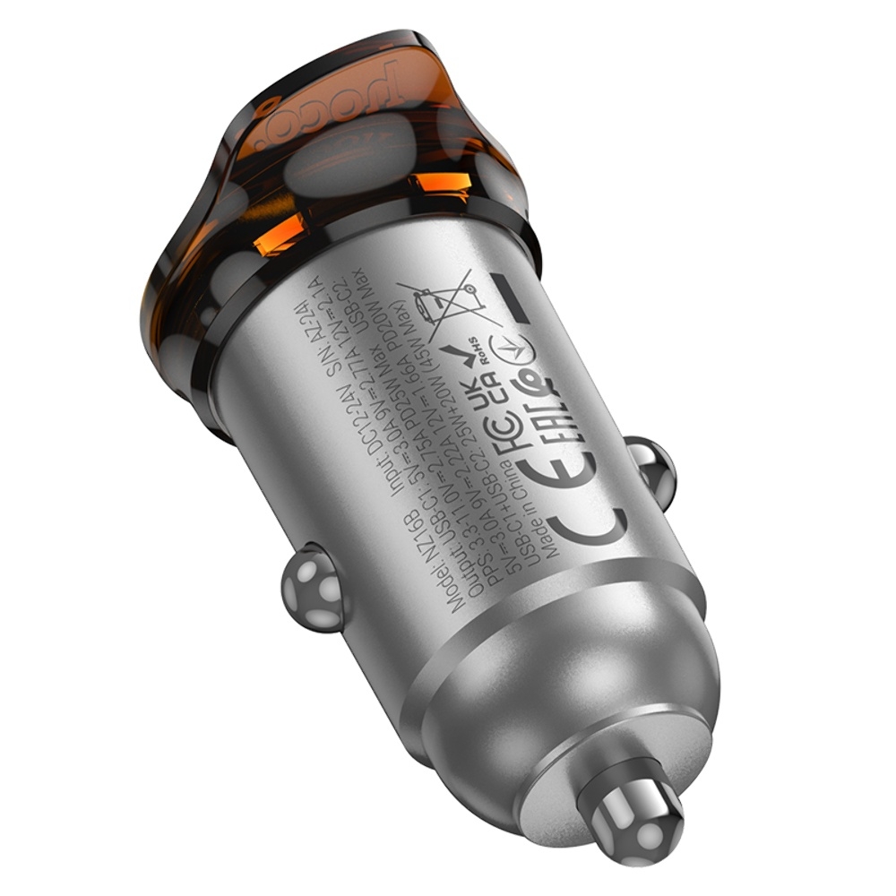 ������������� �������� ���������� Hoco NZ16B 2 Type-C PD 45W metal grey