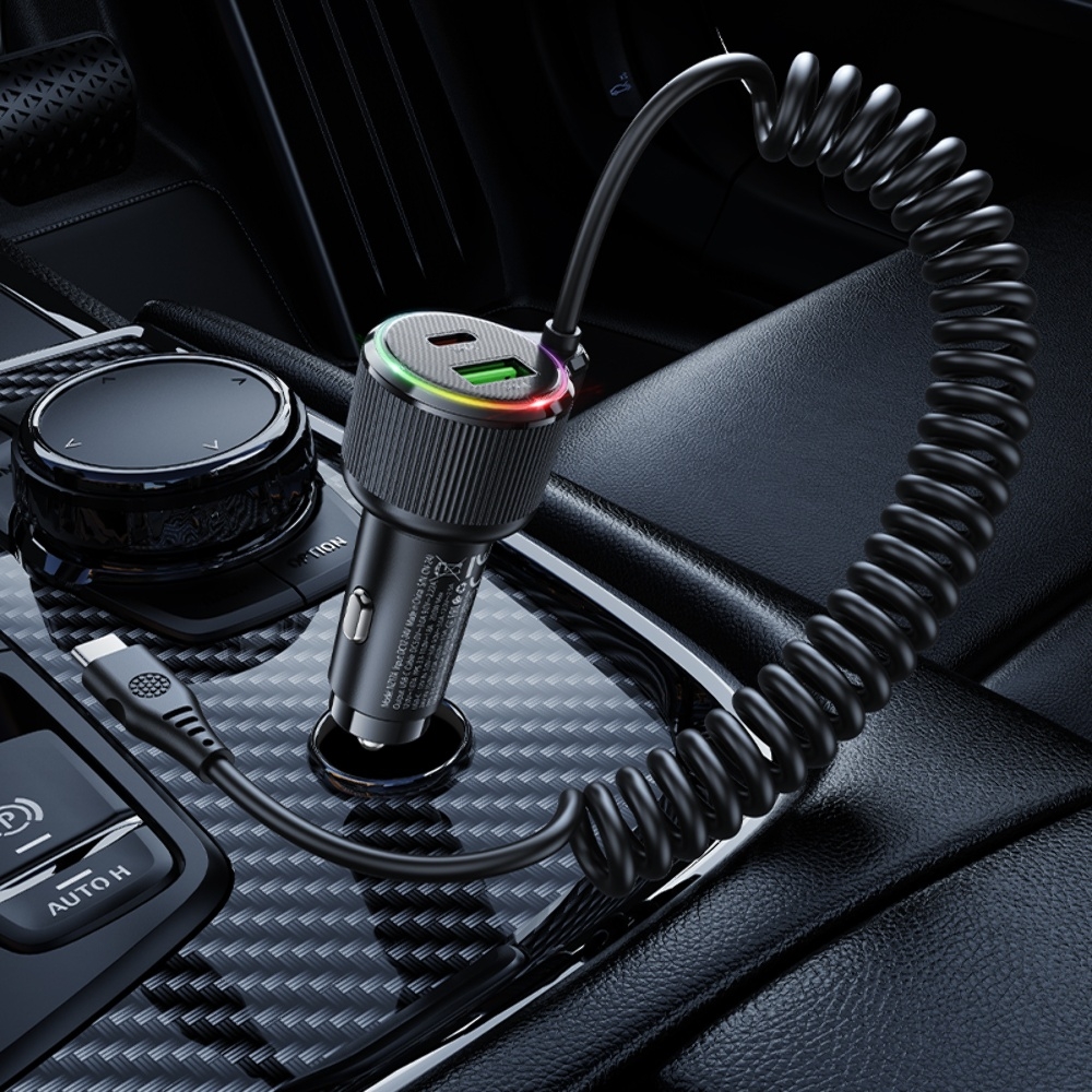 ������������� �������� ���������� Hoco NZ17A USB/ 2 Type-C PD 50W � ������� Type-C black