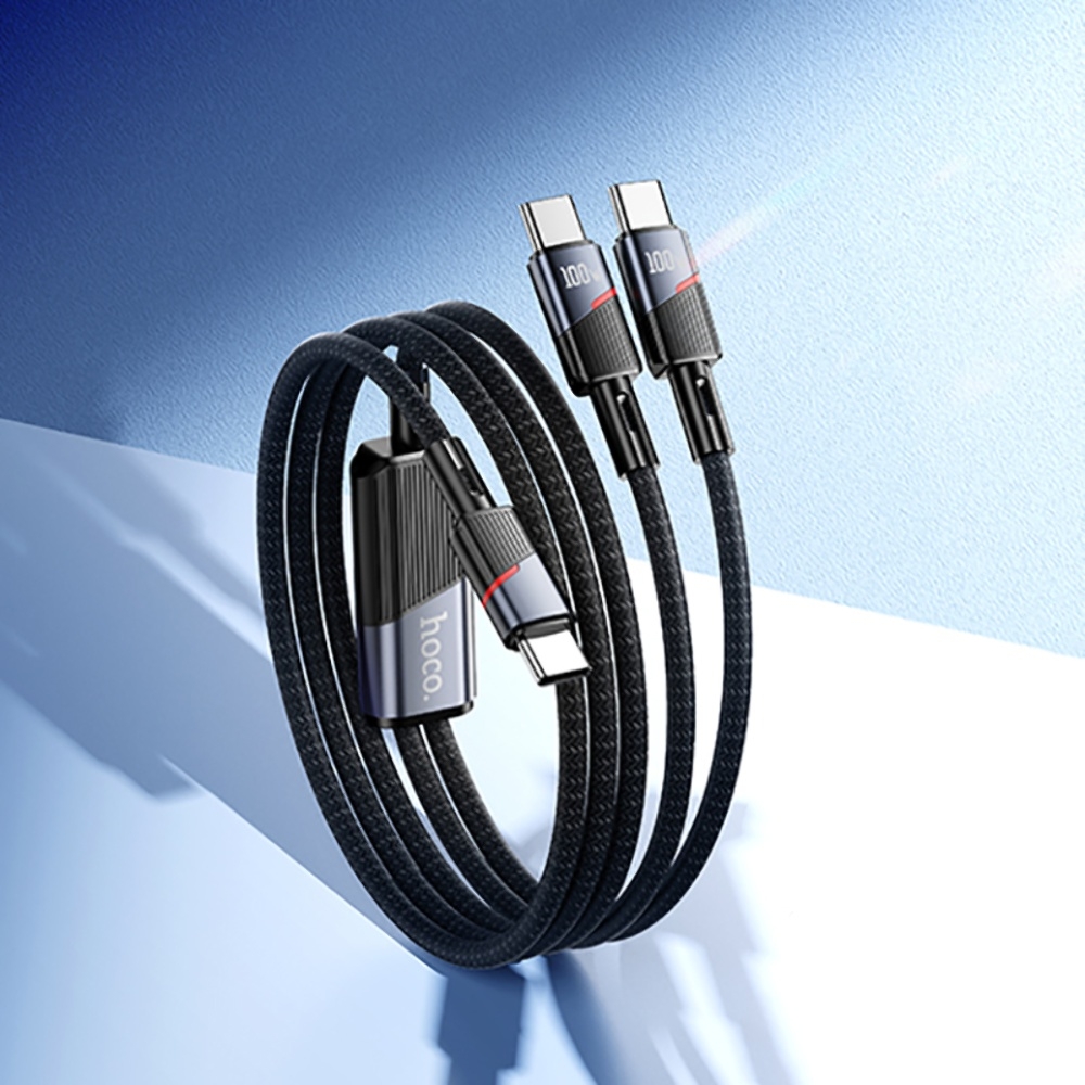 ������ Hoco U139 2�1 Type-C to Type-C/ Type-C PD 100W 1.2m black