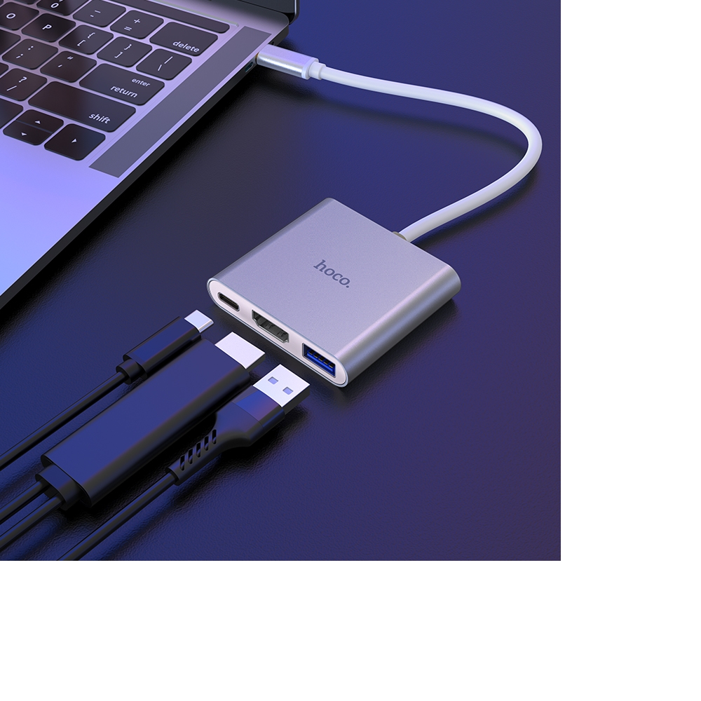 ������������� ��� Hoco HB14 Type-C to USB3.0+HDMI+PD �����������