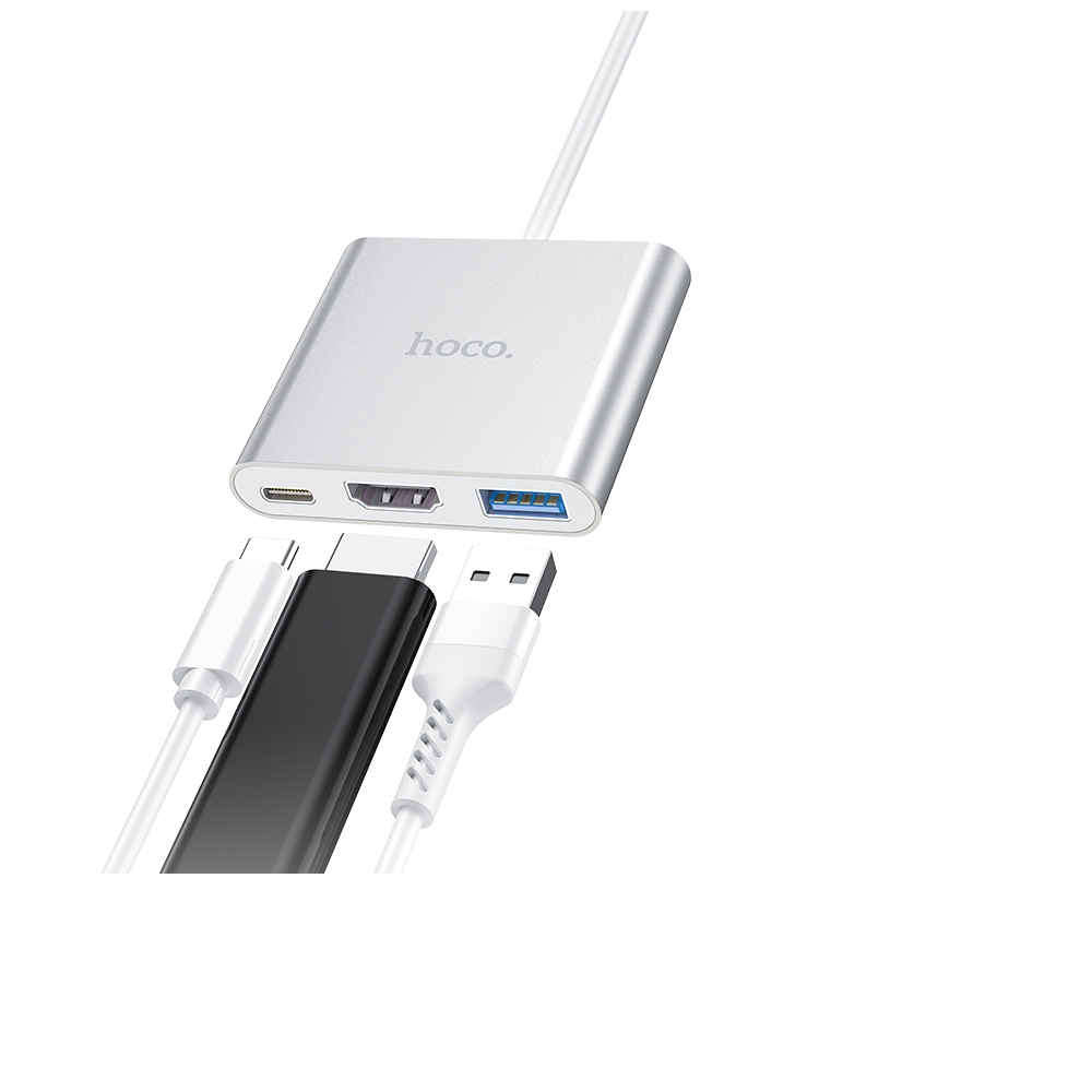 ������������� ��� Hoco HB14 Type-C to USB3.0+HDMI+PD �����������