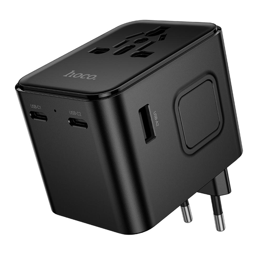 ������� �������� ���������� Hoco AC30 2 USB/ 2 Type-C CN to EU black