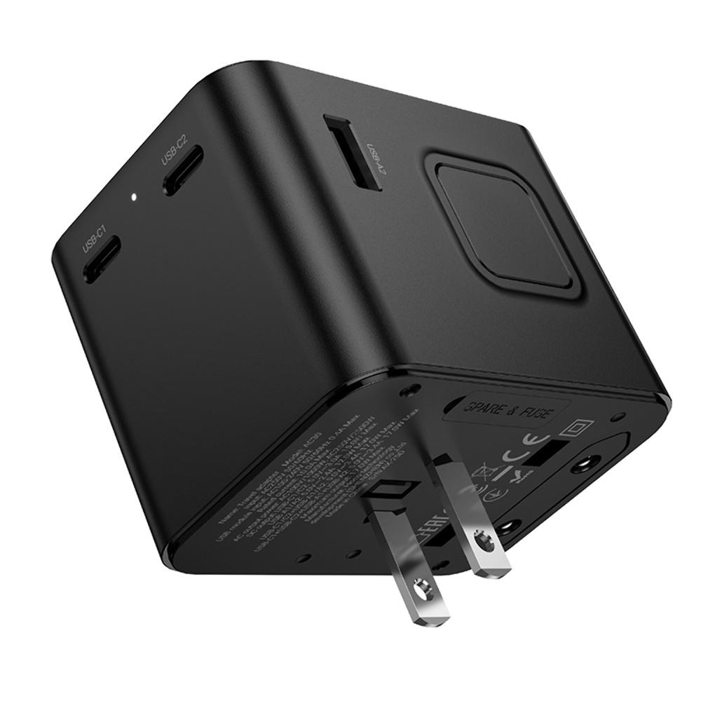 ������� �������� ���������� Hoco AC30 2 USB/ 2 Type-C CN to EU black