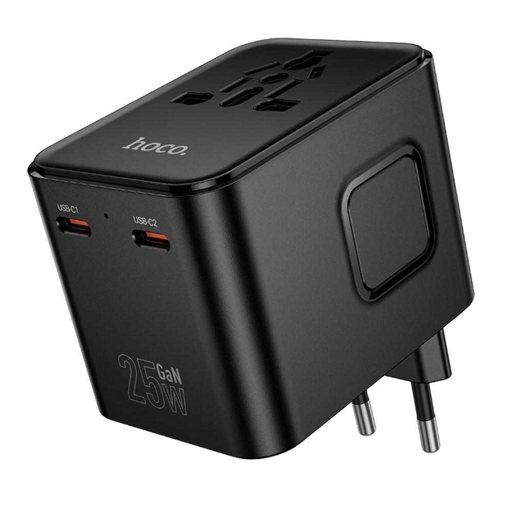 ������� �������� ���������� Hoco AC31 USB/ 2 Type-C PD 25W black