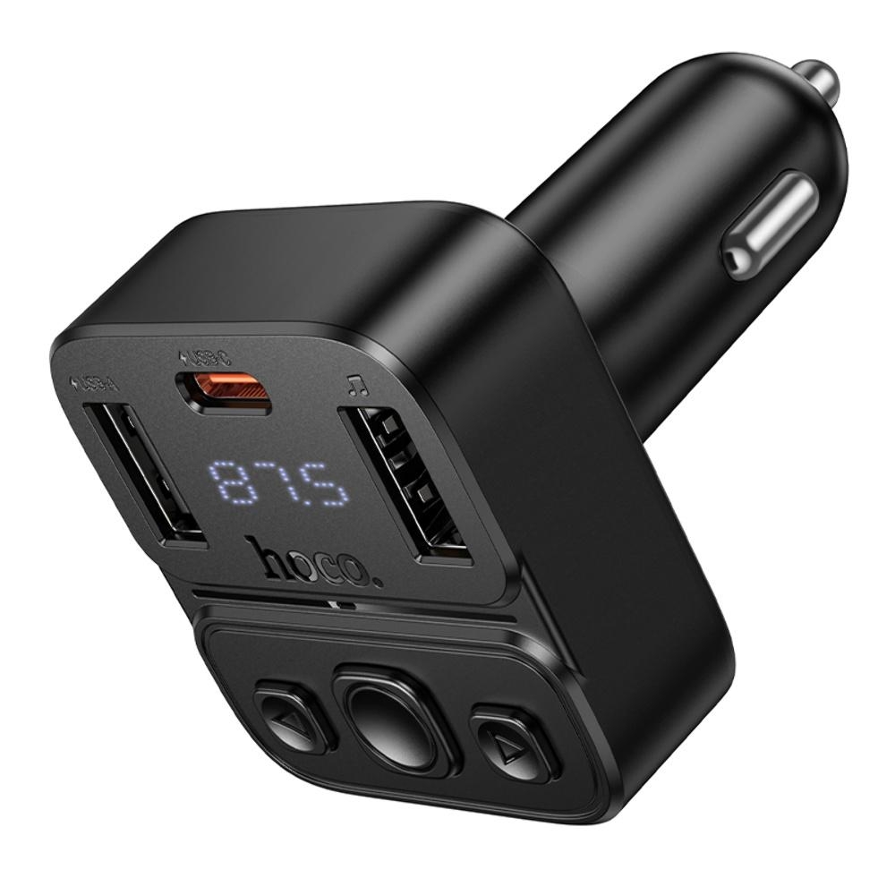 ������������� �������� ���������� Hoco E87 USB/ Type-C 35W c �������� � FM-����������� black