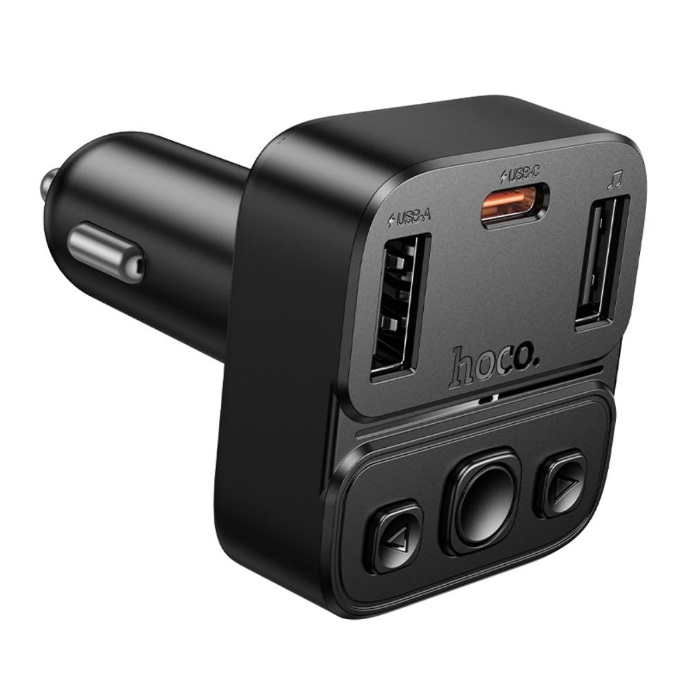 ������������� �������� ���������� Hoco E87 USB/ Type-C 35W c �������� � FM-����������� black