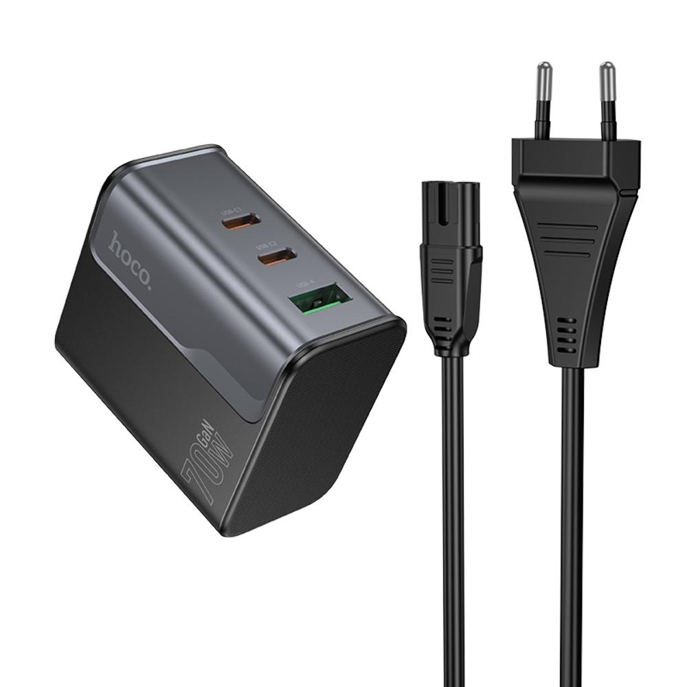 ������� �������� ���������� Hoco CS76A USB/ 2 Type-C PD 70W midnight black