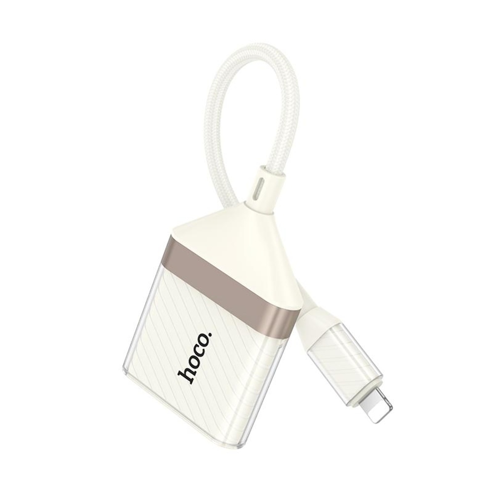 ������� ���������� Hoco UA40 2-in-1 Lightning to TF/SD apricot