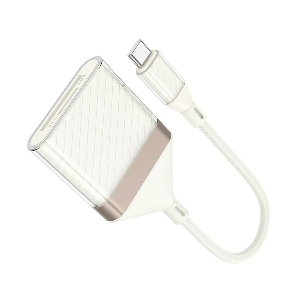 ������� ���������� Hoco UA40A 2-in-1 Type-C to TF/SD apricot