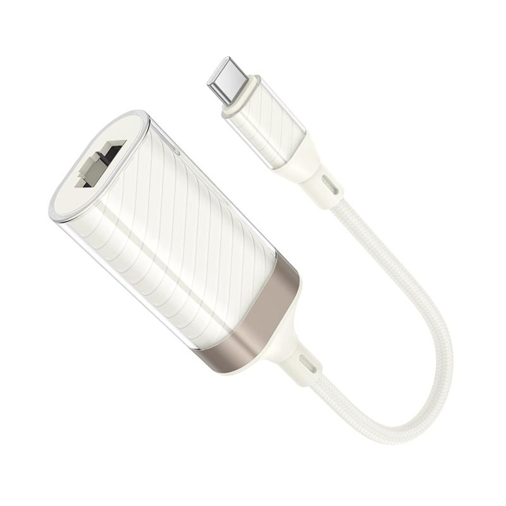 ������� ���������� Hoco UA41B Type-C to RJ-45 100 mbps apricot