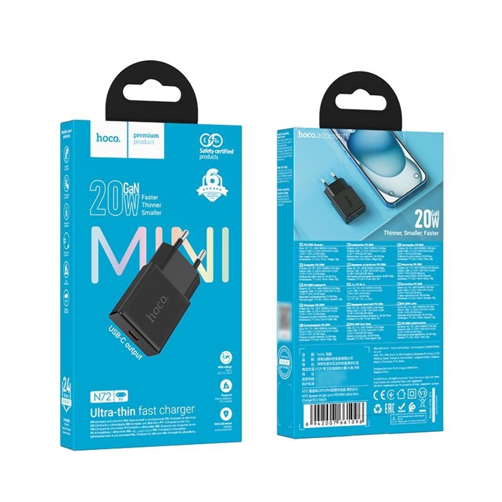 ������� �������� ���������� Hoco N72 Type-C PD black