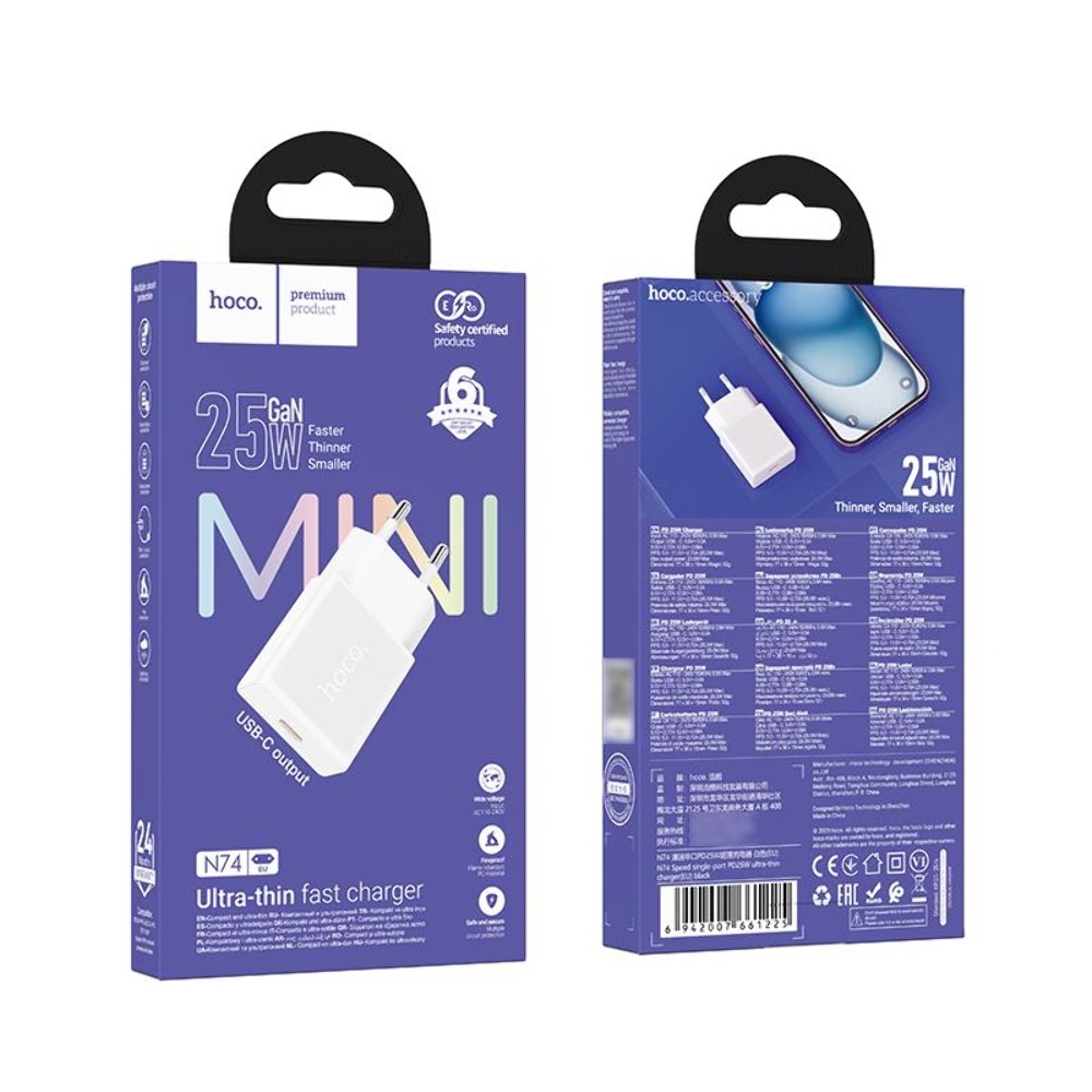 ������� �������� ���������� Hoco N74 Type-C PD 25W white