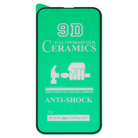 �������� ������ Apple iPhone 13 Pro Max, iPhone 14 Plus, Full Glue (���� �� ���� ������� ������), Ceramics, ������