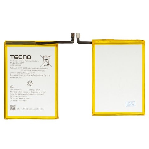 ���������� Tecno Pop 2 Power, B1P, BL-38AT, Original (PRC) | 3-12 ��. ������ | ���, �������, �����������