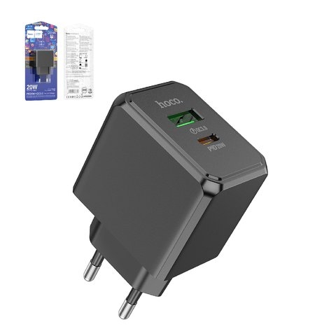 ������� �������� ���������� Hoco CS14A, 20 ��, Power Delivery (PD), ������, 2 �����, #6942007603898