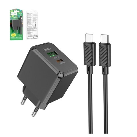 ������� �������� ���������� Hoco CS14A, 20 ��, Power Delivery (PD), ������, c ������� USB ���-C � USB ���-C, 2 �����, #6942007603911