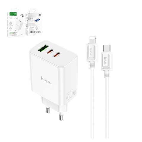 ������� �������� ���������� Hoco C126A, 40 ��, Power Delivery (PD), ����, c ������� USB ���-C � Lightning ��� Apple, 3 �����, #6931474798732
