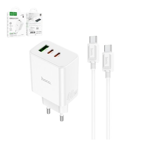 ������� �������� ���������� Hoco C126A, 40 ��, Power Delivery (PD), ����, c ������� USB ���-C � USB ���-C, 3 �����, #6931474798749